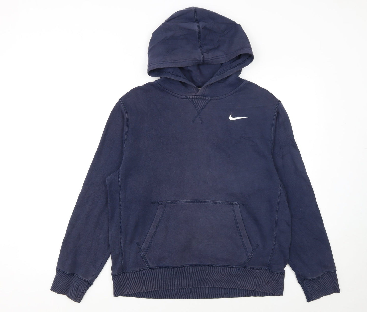 Nike Boys Navy Blue Hoodie XL 13-15 Years Cotton Blend Pullover