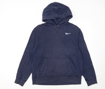 Nike Boys Navy Blue Hoodie XL 13-15 Years Cotton Blend Pullover