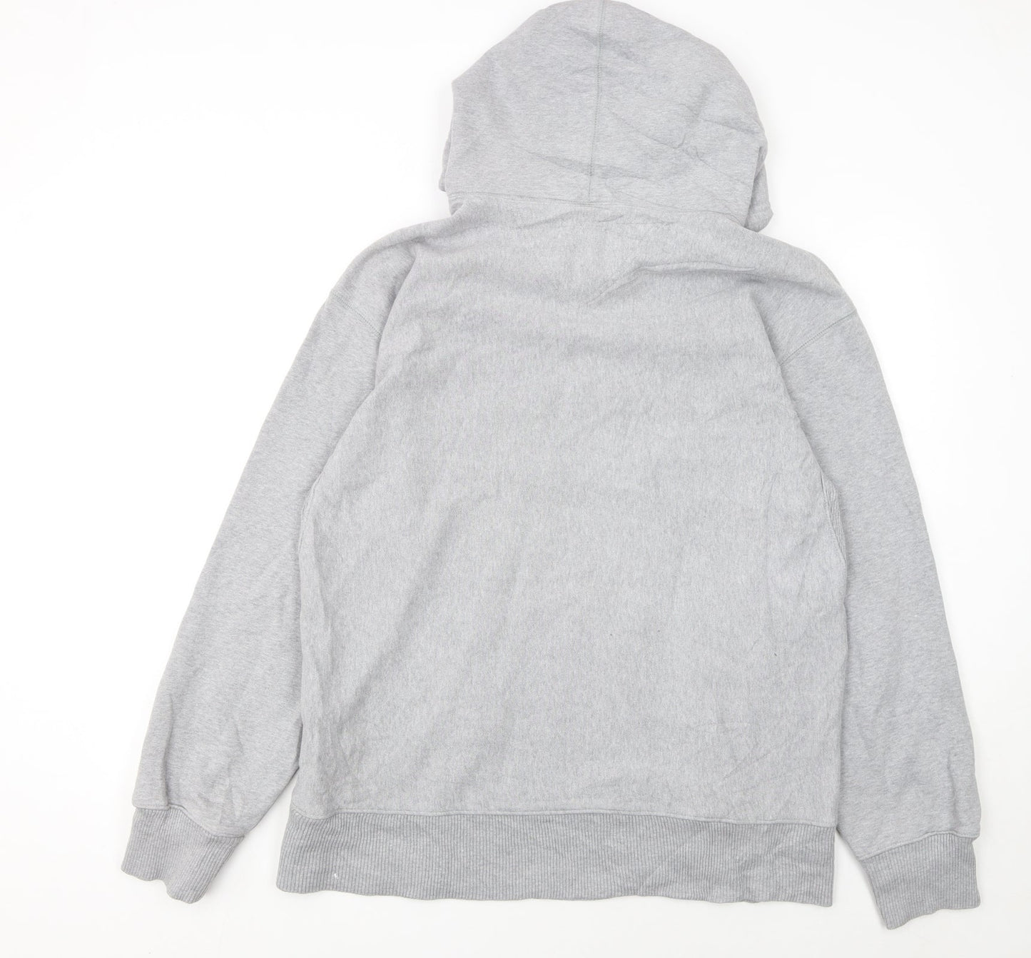 GAP Men's Grey Pullover Hoodie L Classic Logo Fleece Sweatshirt