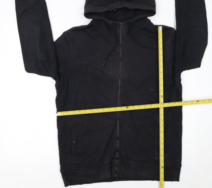 Hugo Boss Men's Black Full Zip Hoodie Size L Cotton Blend