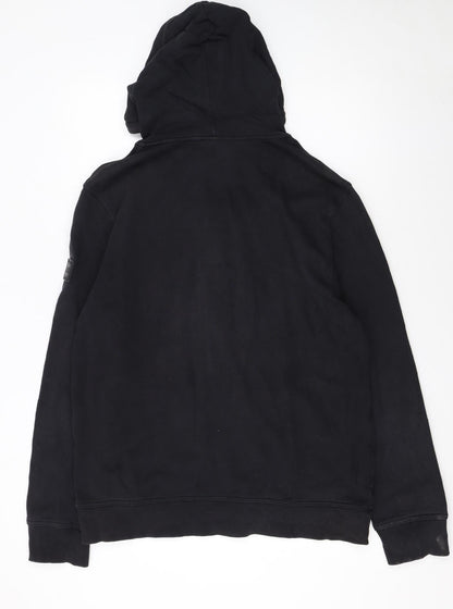Hugo Boss Men's Black Full Zip Hoodie Size L Cotton Blend