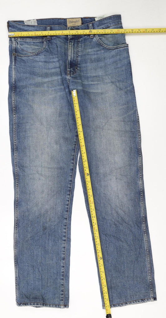 Wrangler Men's Blue Straight Leg Texas Stretch Jeans W33 L34