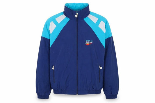 Raider Men's Blue XL Retro Colourblock Track Jacket
