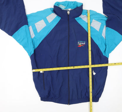 Raider Men's Blue XL Retro Colourblock Track Jacket