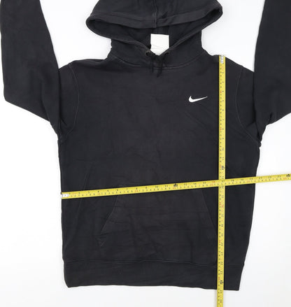 Nike Men's Black Pullover Hoodie Medium Logo Fleece Sweatshirt