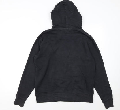 Nike Men's Black Pullover Hoodie Medium Logo Fleece Sweatshirt