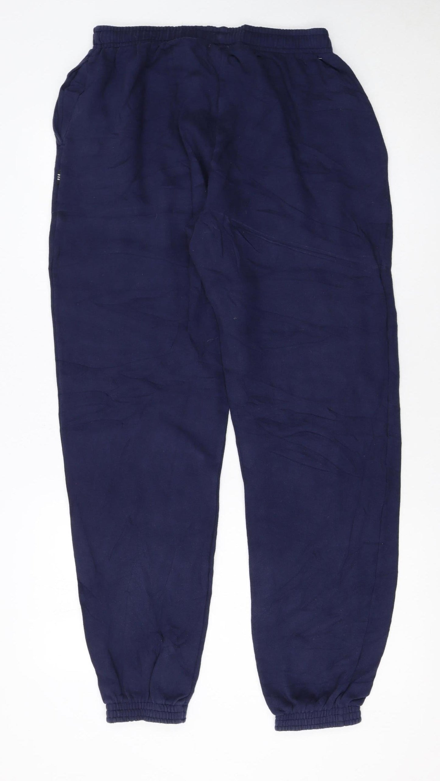 Adidas Womens Blue Sweatpants Size 8 Tapered Fleece Loungewear