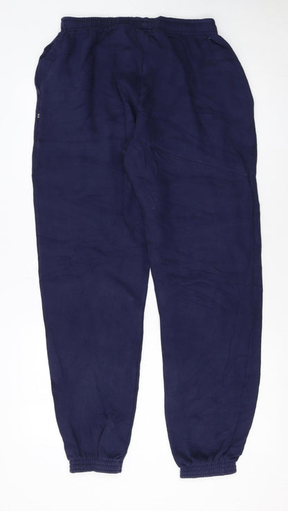 Adidas Womens Blue Sweatpants Size 8 Tapered Fleece Loungewear