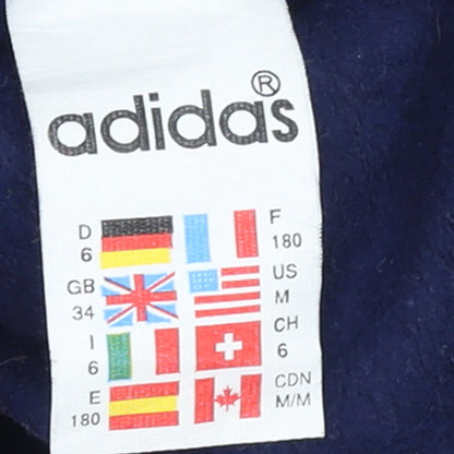 Adidas Womens Blue Sweatpants Size 8 Tapered Fleece Loungewear