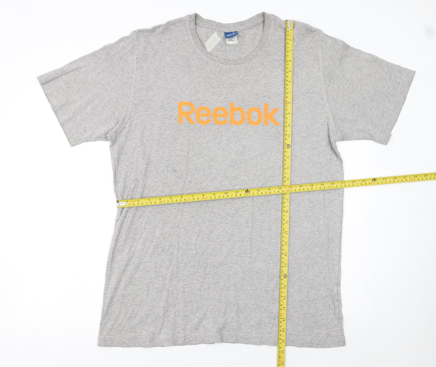 Reebok Men's Grey Classic Logo Crew Neck T-Shirt XL