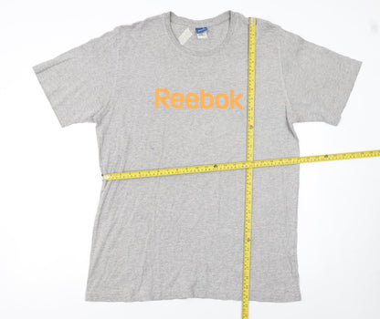 Reebok Men's Grey Classic Logo Crew Neck T-Shirt XL