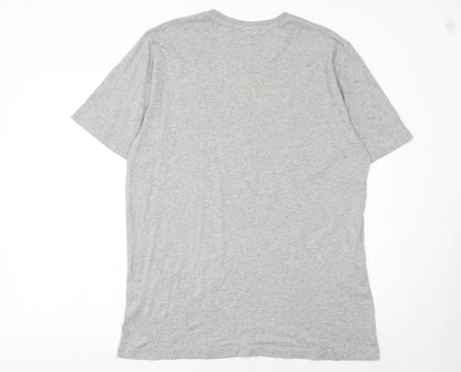 Reebok Men's Grey Classic Logo Crew Neck T-Shirt XL