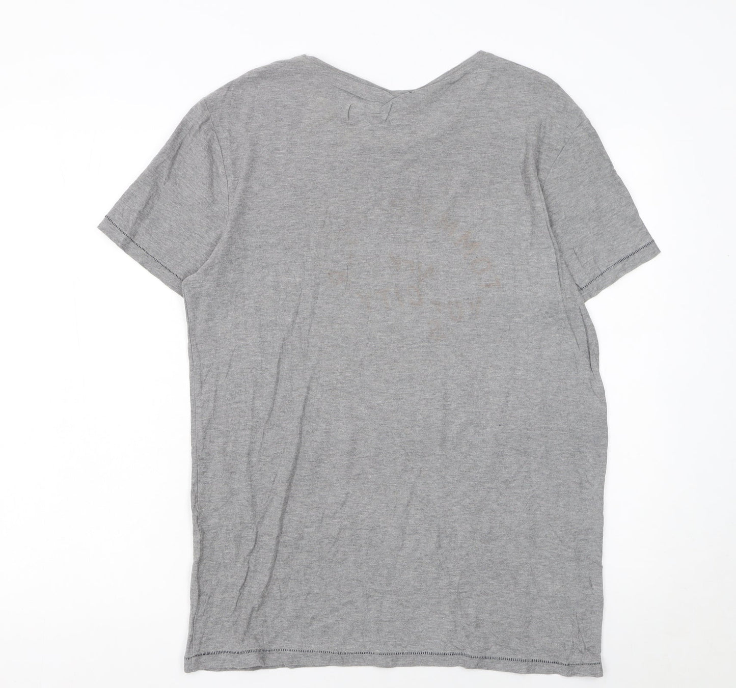 Hugo Boss Men Grey Retro Car Print Short Sleeve Cotton T-Shirt M