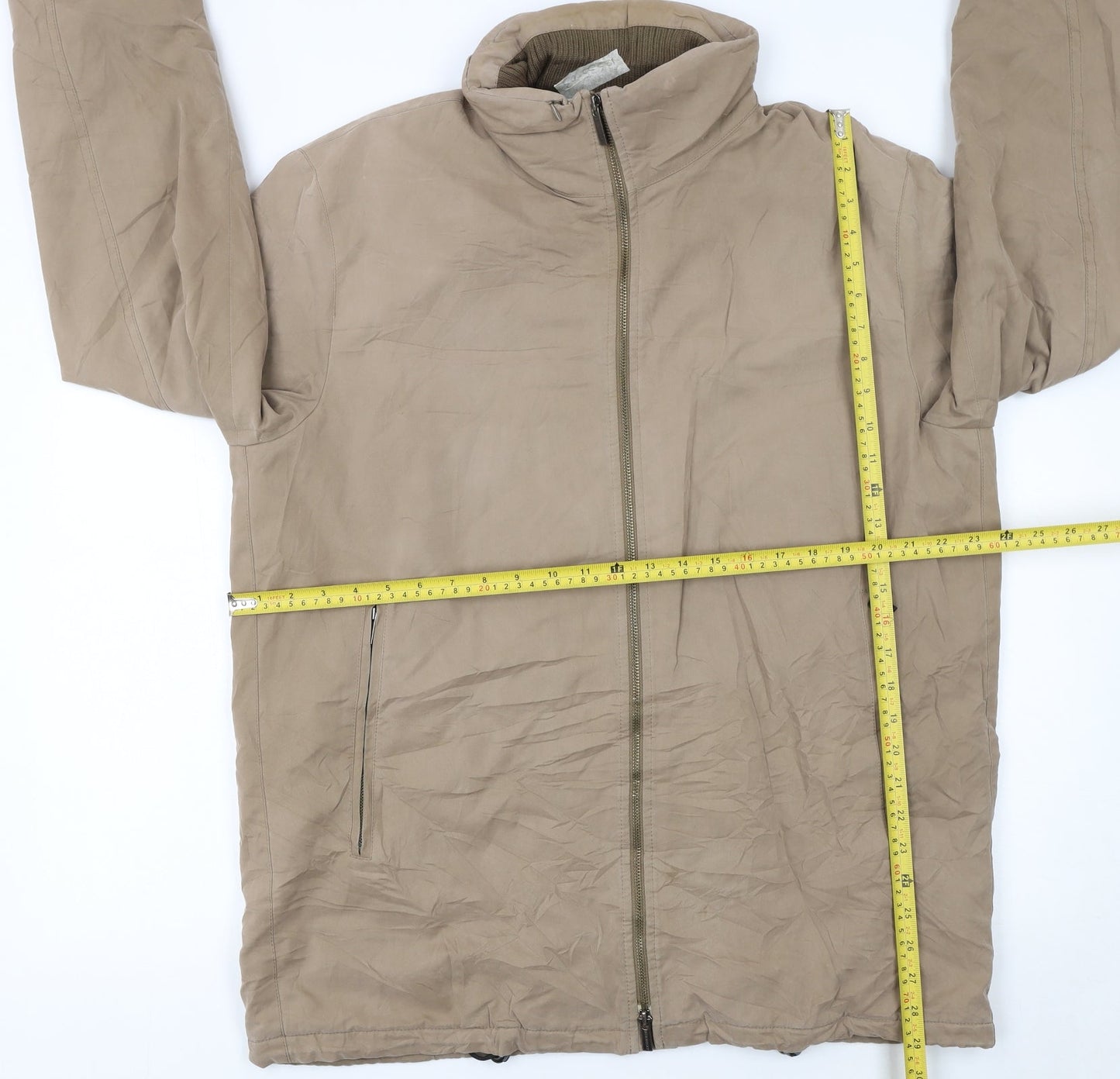 Burberry Men’s Beige Full Zip Lined Jacket Size L