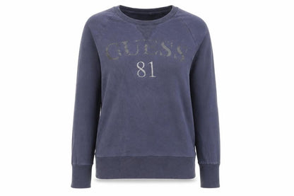 Guess Luxury Jeans Womens Blue Crew Neck Pullover Sweatshirt M