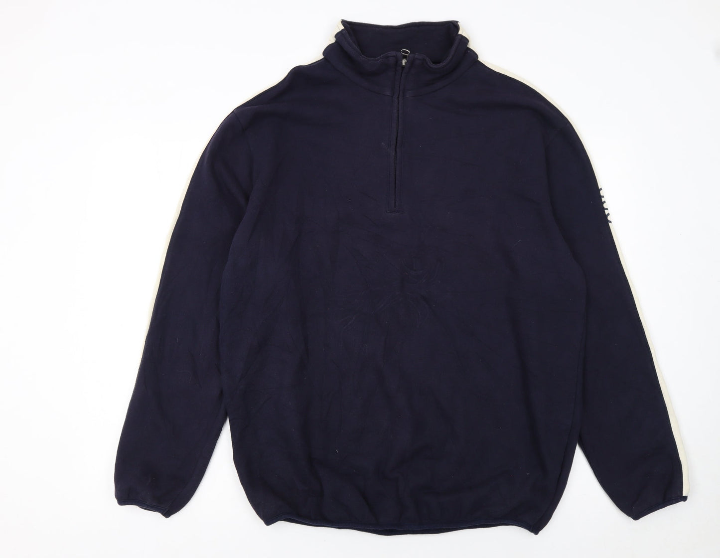 Hugo Boss Men’s Blue Fleece 1/4 Zip Pullover Sweatshirt XL