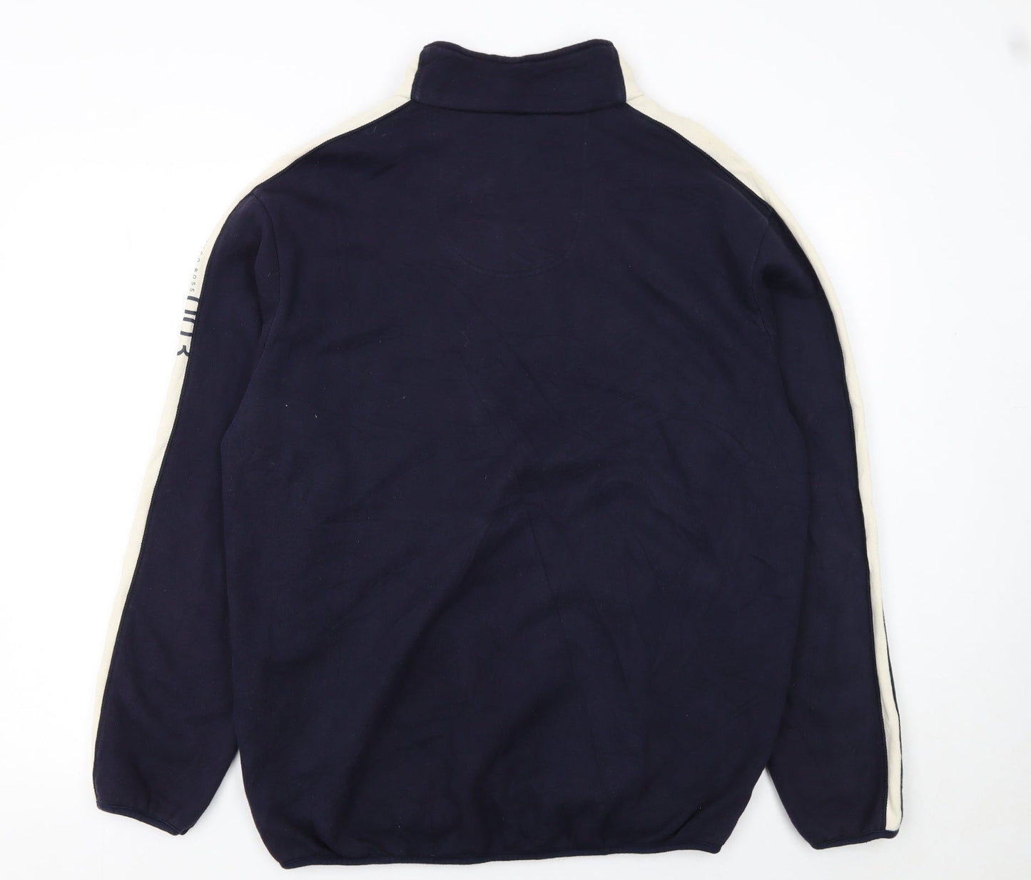 Hugo Boss Men’s Blue Fleece 1/4 Zip Pullover Sweatshirt XL