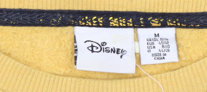 Disney Womens Yellow Mickey Mouse Sweatshirt Size M 12/14