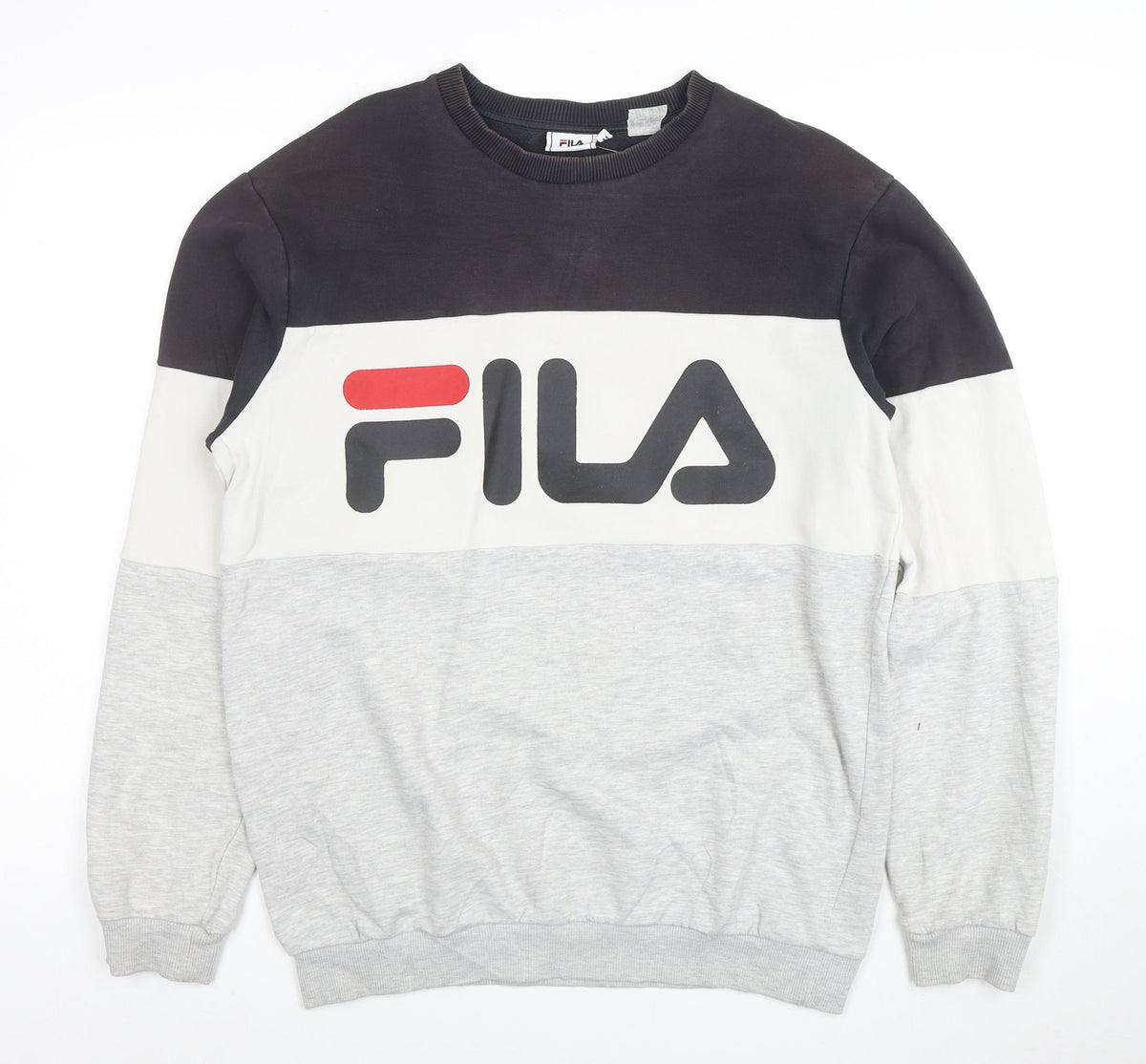 Fila Men's Multicoloured Crew Neck Logo Sweatshirt Size M