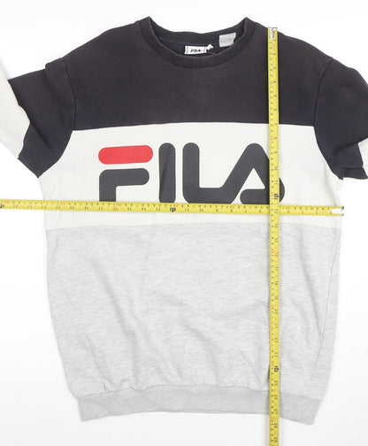 Fila Men's Multicoloured Crew Neck Logo Sweatshirt Size M