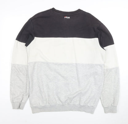 Fila Men's Multicoloured Crew Neck Logo Sweatshirt Size M