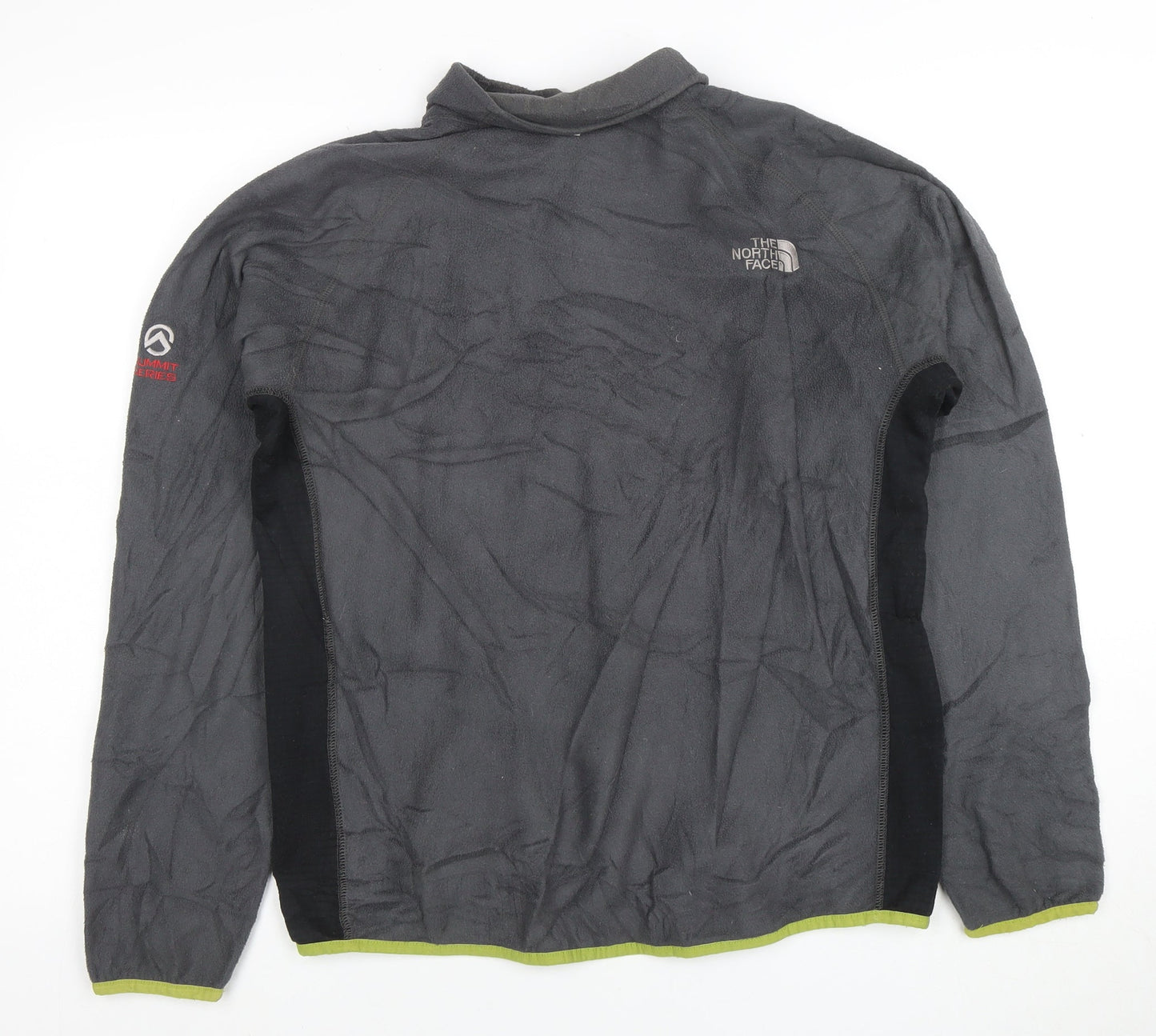The North Face Men's Grey Fleece 1/4 Zip Pullover Sweatshirt L