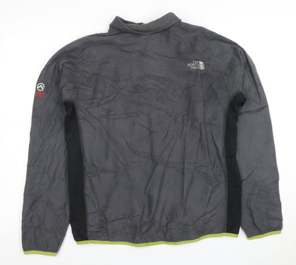 The North Face Men's Grey Fleece 1/4 Zip Pullover Sweatshirt L