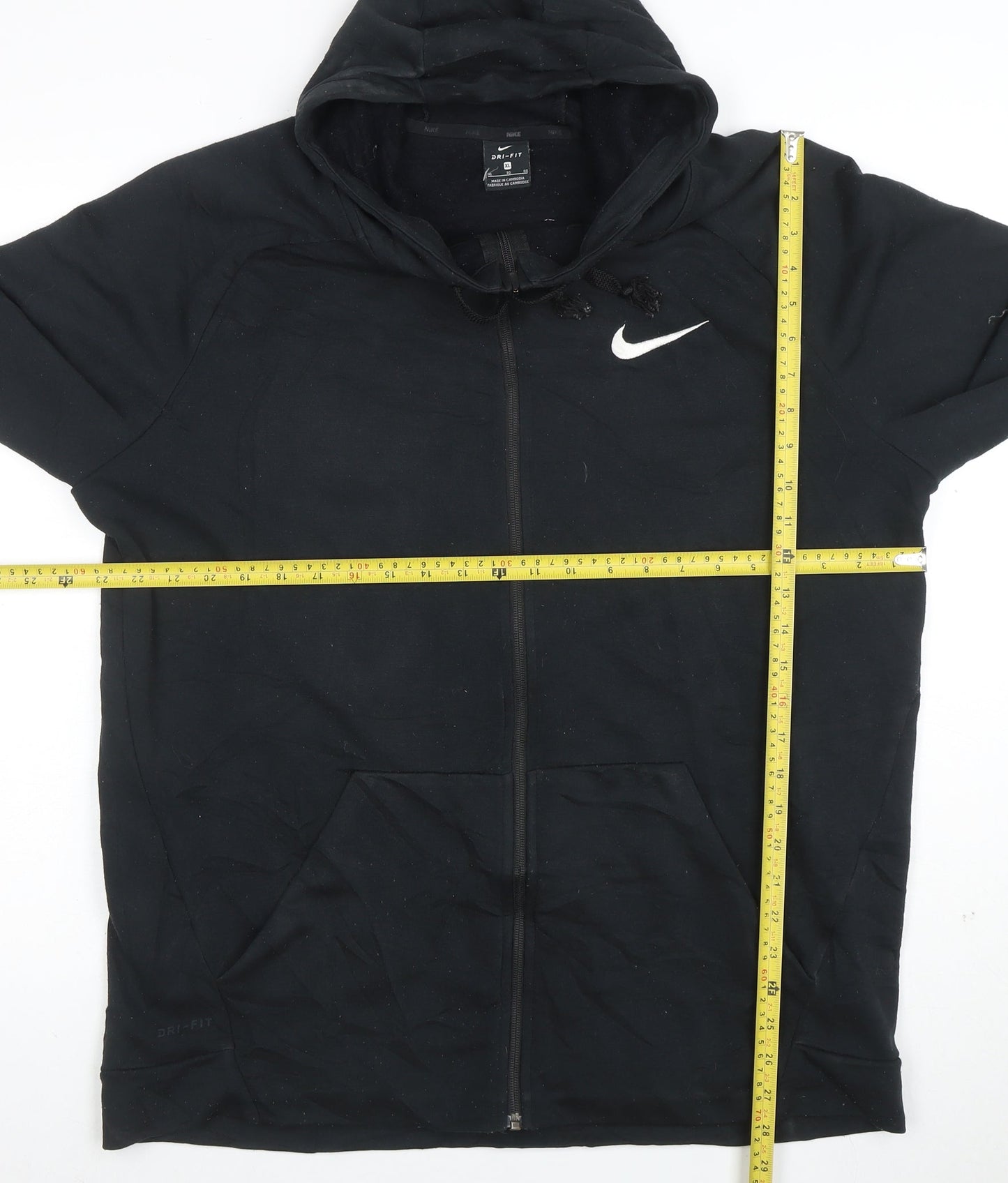 Nike Mens Black XL Full Zip Dri-FIT Hoodie Sportswear