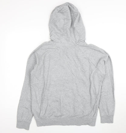 Nike Men's Grey Pullover Hoodie M Logo Graphic Sportswear