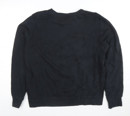 Nike Women’s Black M Pullover Sweatshirt Crew Neck Cotton Blend