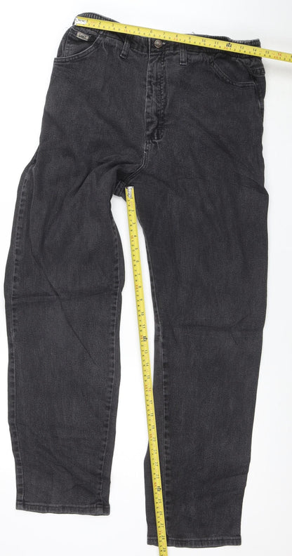 Lee Women's Grey Straight Leg Elastic Waist Jeans Size 14
