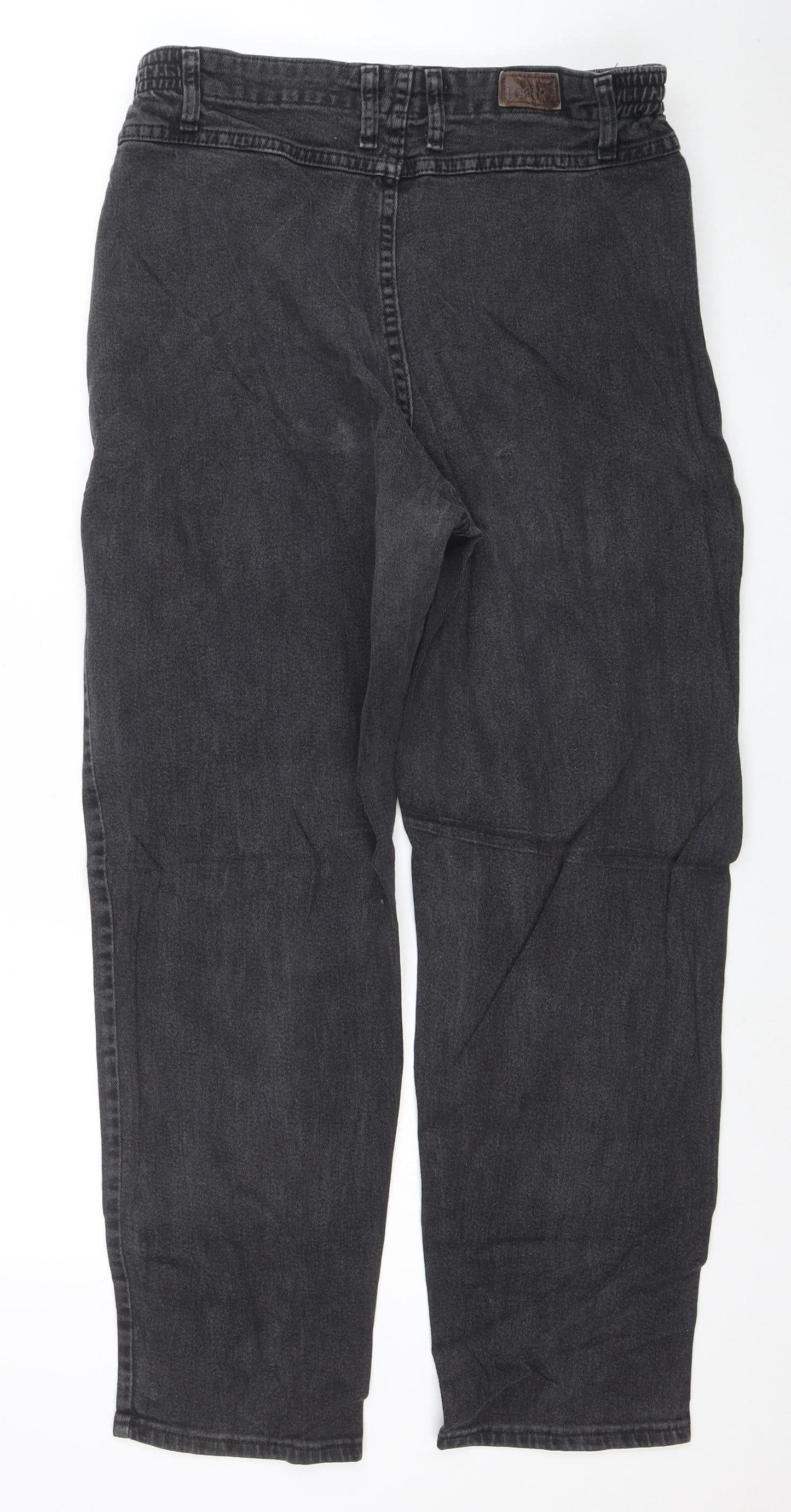 Lee Women's Grey Straight Leg Elastic Waist Jeans Size 14