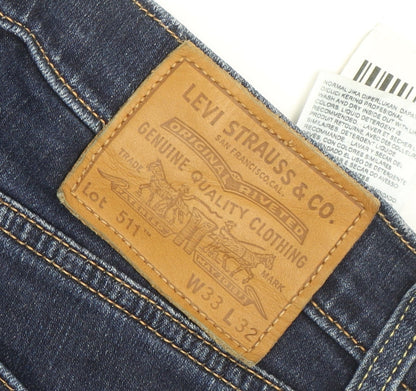 Levi's Mens Blue 511 Slim Fit Denim Jeans W33 L32