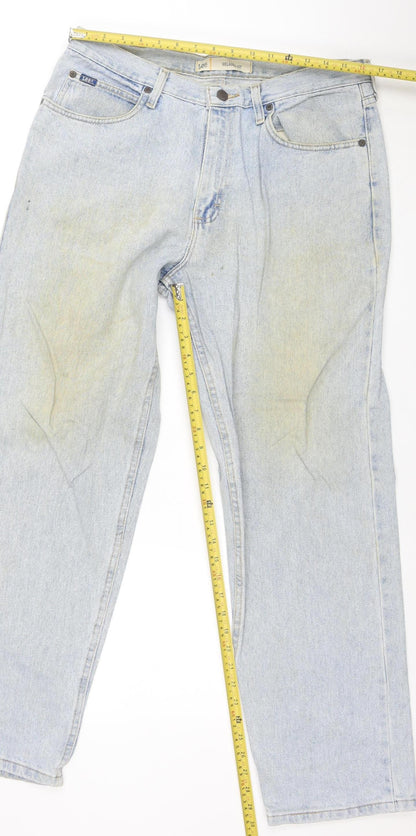 Lee Men's Light Blue Relaxed Fit Straight Jeans Size 34x30