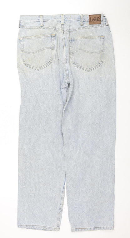 Lee Men's Light Blue Relaxed Fit Straight Jeans Size 34x30