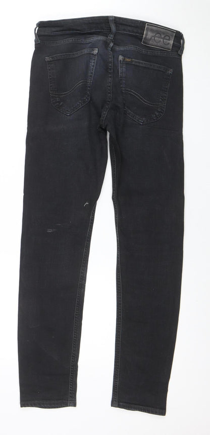 Lee Men's Black Malone Slim Fit Straight Leg Jeans W28 L30