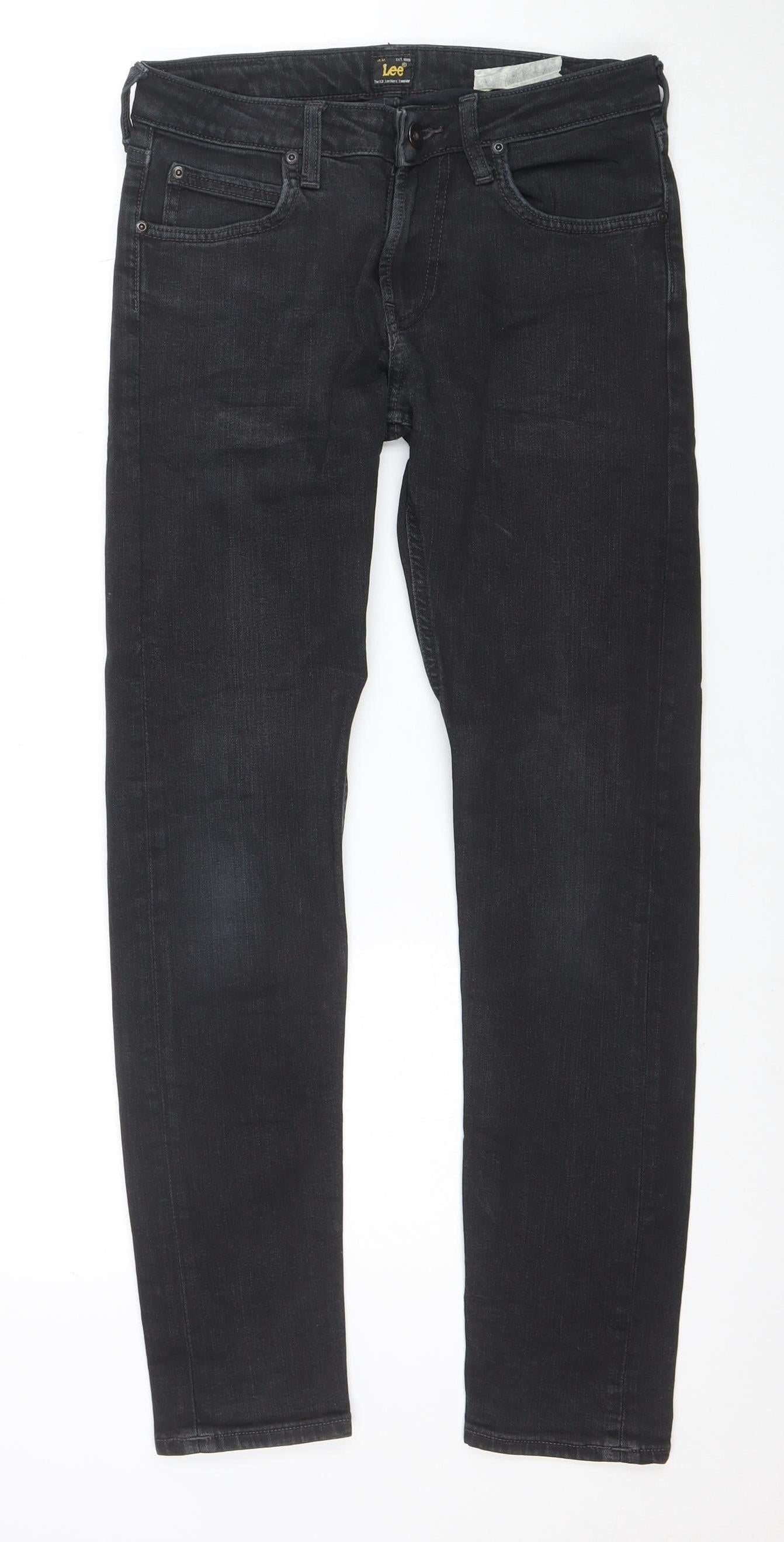 Lee Men's Black Malone Slim Fit Straight Leg Jeans W28 L30