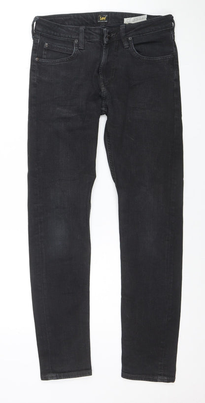 Lee Men's Black Malone Slim Fit Straight Leg Jeans W28 L30