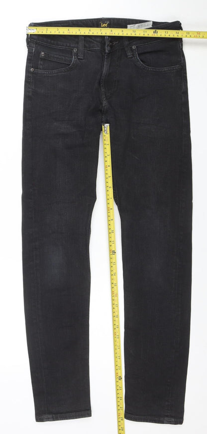 Lee Men's Black Malone Slim Fit Straight Leg Jeans W28 L30
