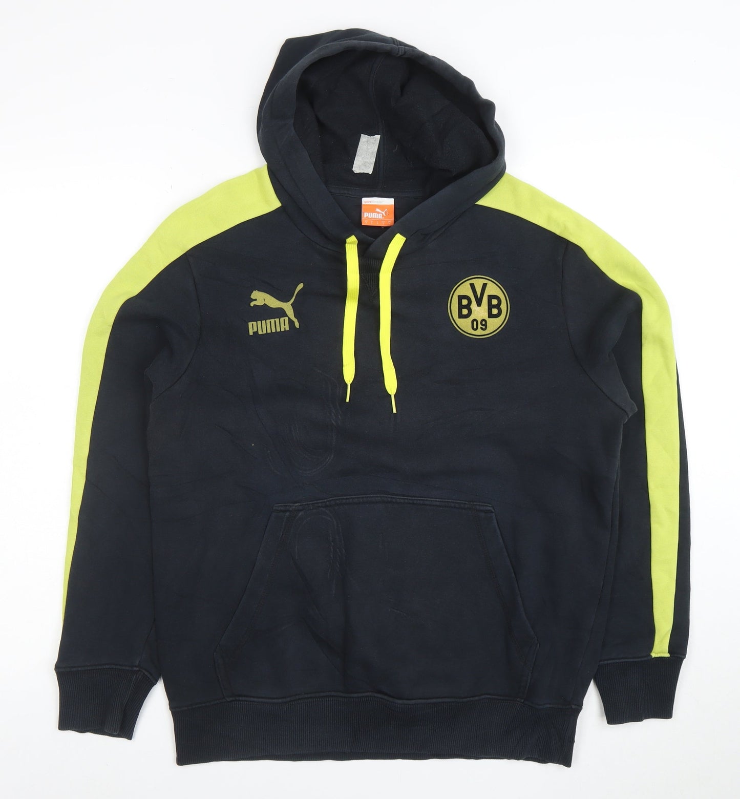 Puma Men’s Black BVB Hoodie Small Pullover Hooded Sweatshirt