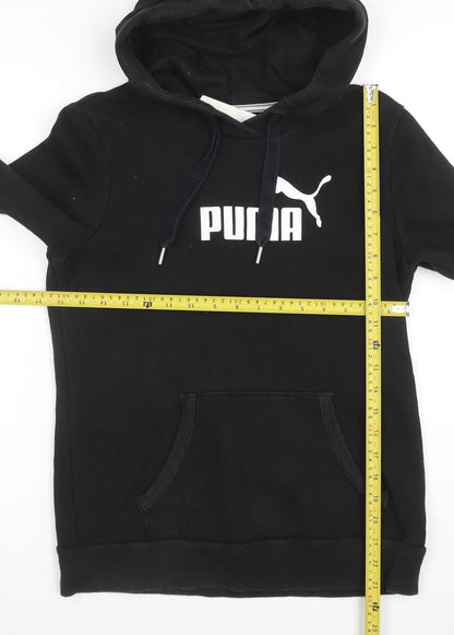 Puma Womens Black Medium Hoodie Pullover Long Sleeve Logo