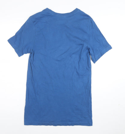 Nike Men's Blue Short Sleeve Crew Neck Cotton T-Shirt Size S