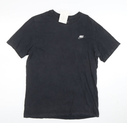 Nike Men's Black Crew Neck Cotton Short Sleeve T-Shirt Size M