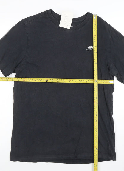 Nike Men's Black Crew Neck Cotton Short Sleeve T-Shirt Size M