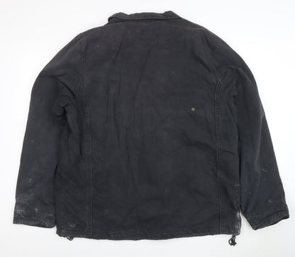 Tommy Hilfiger Men’s Black XL Windbreaker Jacket Cotton Nylon