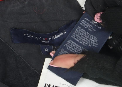 Tommy Hilfiger Men’s Black XL Windbreaker Jacket Cotton Nylon