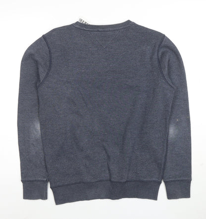 Tommy Jeans Men Blue XS Classic Fit Crew Neck Sweatshirt