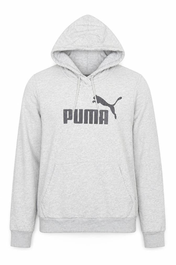 Puma Women Grey Hooded Pullover Sweatshirt Size 10 UK Classic Style