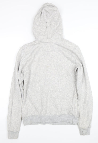 Puma Women Grey Hooded Pullover Sweatshirt Size 10 UK Classic Style