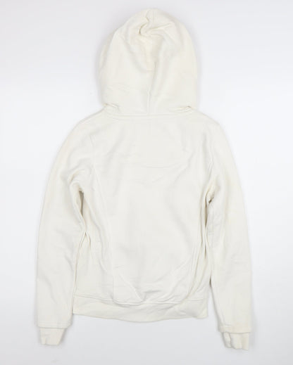 Diesel Womens Ivory Full Zip Hoodie XS Cotton Blend Casual